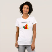 Cameroon-Landflaggen-Kartenform-Silhouettesymbol T-Shirt (Vorne ganz)