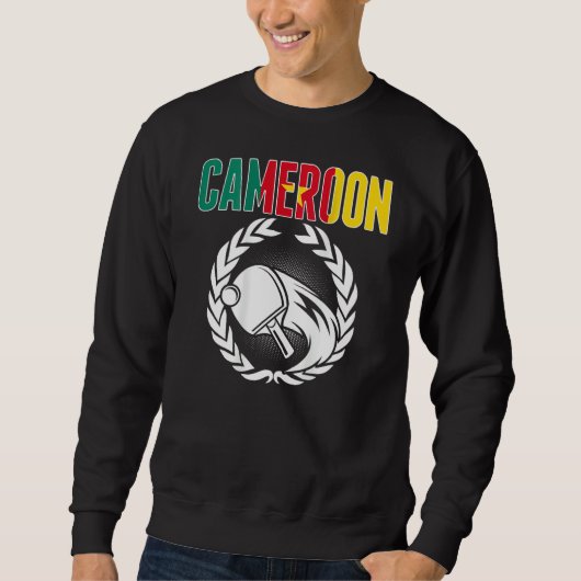 Cameroon Ping Pong  Cameroonian Table Tennis Suppo Sweatshirt (Vorderseite)