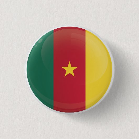 Cameroon Round-Icon-Flagge Button (Vorderseite)