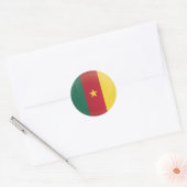 Cameroon Round-Icon-Flagge Runder Aufkleber (Umschlag)
