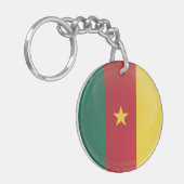 Cameroon Round-Icon-Flagge Schlüsselanhänger (Vorderseite links)