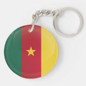 Cameroon Round-Icon-Flagge Schlüsselanhänger (Rückseite)