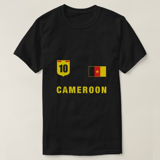 Cameroon Soccer Team Jersey Blue Kamerun Apparel T-Shirt (Design vorne)