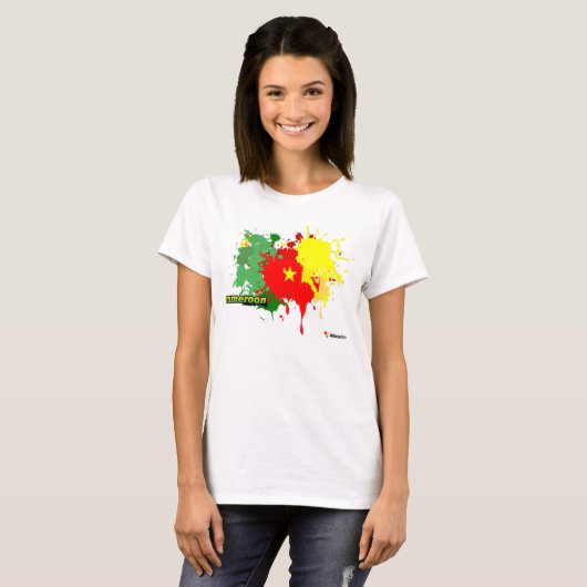 Cameroon Splash White T-Shirt (Vorne ganz)