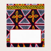 Cameroon Toghu Muster-Platzkarten Visitenkarten (Außenseite Aufgefaltet)