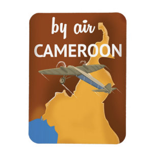 Cameroon Vintage Travel Poster Magnet