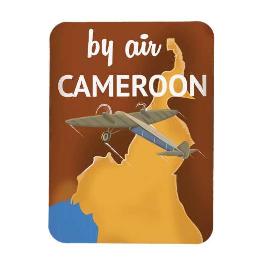 Cameroon Vintage Travel Poster Magnet (Vertikal)