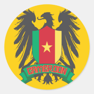Cameroon Winged Runder Aufkleber