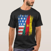 Cameroonian American Flag Cameroon Usa T-Shirt (Vorderseite)
