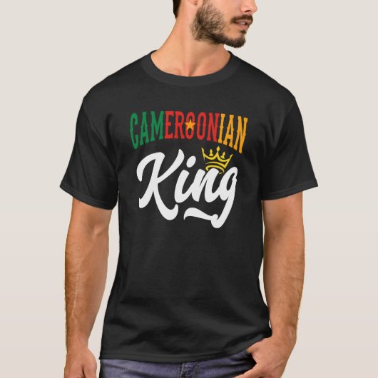 Cameroonian King Cameroon Cameroonian Cameroon Fla T-Shirt (Vorderseite)