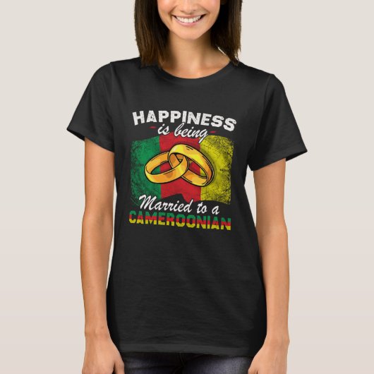 Cameroonian Marriage Cameroon Married Flag Wedded T-Shirt (Vorderseite)