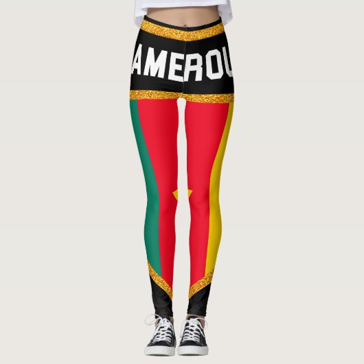 Cameroun Flag Leggings (Vorderseite)