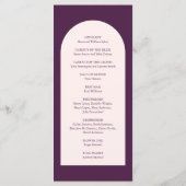 Camia Lila Arch Moderne Hochzeit Programm (Rückseite)