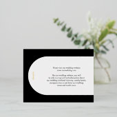 Camila Black Arch Modern Wedding Enclosure Card Folie Einladungspostkarte (Stehend vorne)