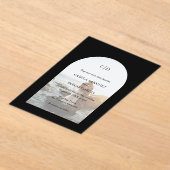 Camila Black Arch Moderne Hochzeit Acryleinladungen (Ablage )