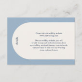 Camila Dusty Blue Arch Moderne Hochzeit Begleitkarte (Vorderseite)