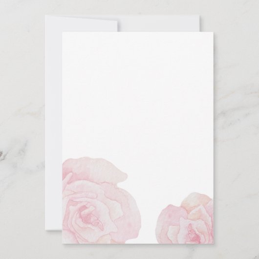 Camila Elegant Rosa Bridal Dusche Einladung (Rückseite)