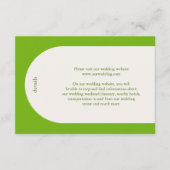 Camila Green Arch Moderne Hochzeit Begleitkarte (Vorderseite)
