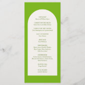 Camila Green Arch Moderne Hochzeit Programm (Rückseite)