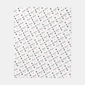 Camila individuelle Name Muster der Liebe Herz Fleecedecke (Vorderseite)