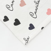 Camila individuelle Name Muster der Liebe Herz Fleecedecke (Ecke)