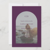 Camila Lila Arch Moderne Hochzeit Einladung (Vorderseite)