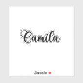 Camila Name - Handgeschriebene Kalligrafie Aufkleber (Blatt)