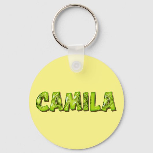 Camila Name Kiwi Design Schlüsselanhänger (Vorderseite)