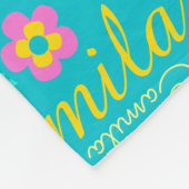 Camila personalisieren kurzen Namen Aqua rosa Deck Fleecedecke (Ecke)