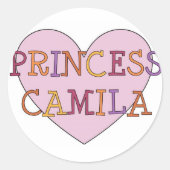 Camila Runder Aufkleber (Vorderseite)