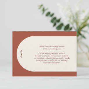 Camila Rust Arch Moderne Hochzeit Begleitkarte