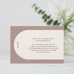 Camila Taupe Arch Moderne Hochzeit Begleitkarte