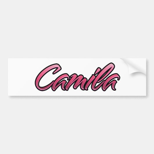 Camila verblasst pink Aufkleber Sticker Autoaufkleber (Vorne)