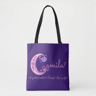 Camilanamen- und -bedeutungsmonogrammtasche tasche