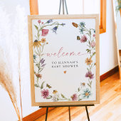 CAMILLA Boho Wildblume Girl Baby Dusche Willkommen Poster