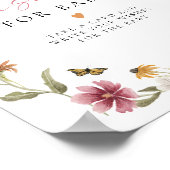 CAMILLA Boho Wildblume Girl Baby möchte Baby Poster (Ecke)