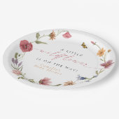 CAMILLA Butterfly Wildblume Girl Baby Dusche Pappteller (Schrägansicht)