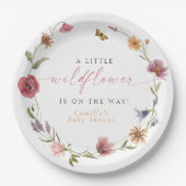 CAMILLA Butterfly Wildblume Girl Baby Dusche Pappteller (Vorderseite)