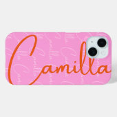 Camilla Repetiernamenmuster Case-Mate iPhone Hülle (Rückseite (Horizontal))