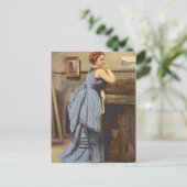 Camille Corot - Die Frau in Blau Postkarte (Stehend Vorderseite)