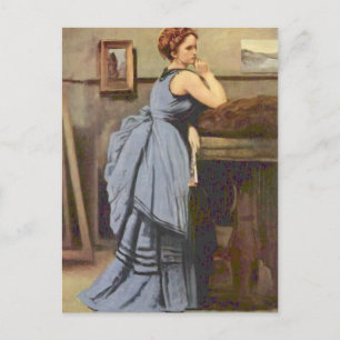 Camille Corot - Die Frau in Blau Postkarte