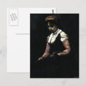 Camille Corot - Mädchen mit Mandoline Postkarte (Vorne/Hinten)