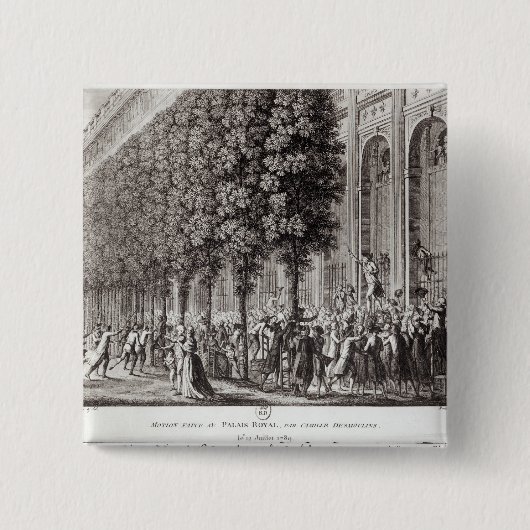 Camille Desmoulins, der beim Palais spricht Button (Vorderseite)