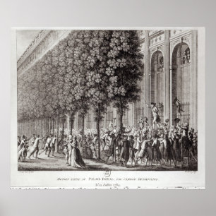 Camille Desmoulins, der beim Palais spricht Poster