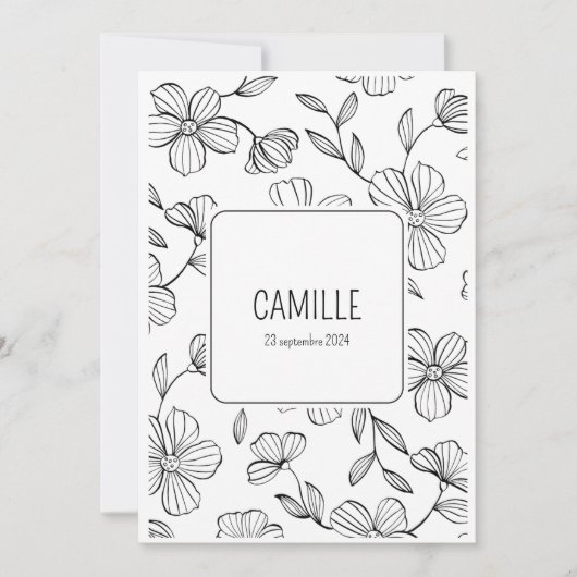 "Camille" Einladung (Vorderseite)
