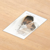 Camille Foto Moderne Hochzeit Acryleinladungen (Ablage )