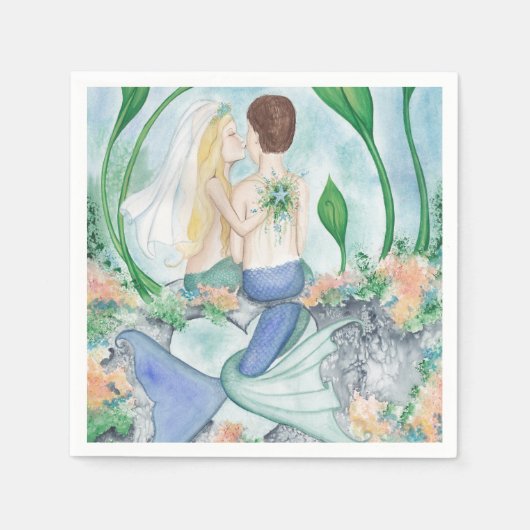 Camille Grimshaw I Do Mermaid Wedding Napkins Serviette (Vorderseite)