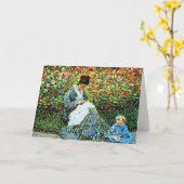 Camille Monet and Child, popular painting Karte (Gelbe Blume)