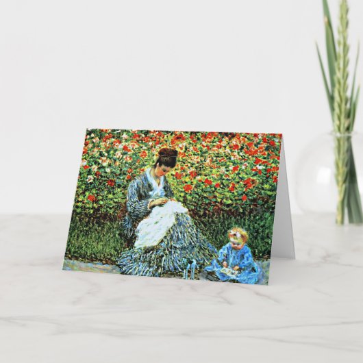 Camille Monet and Child, popular painting Karte (Vorderseite)