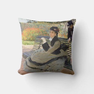 Camille Monet auf der Bench Claude Monet Kissen